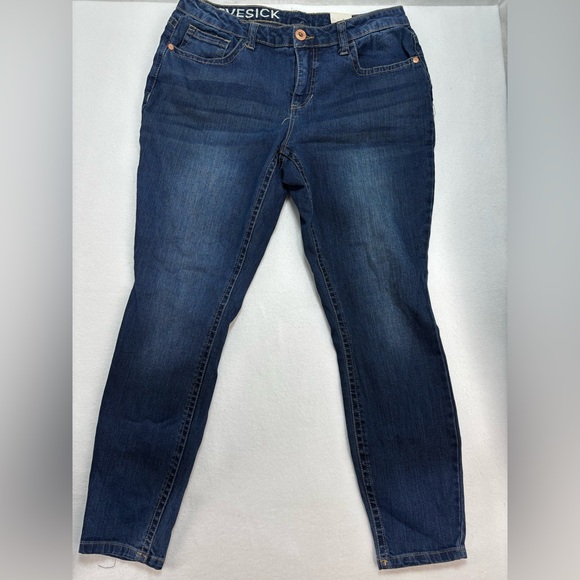 NWT Lovesick  Skinny Jeans Women’s Size 10 Dark Wash Stretch - Picture 2 of 12